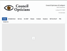 Tablet Screenshot of councilopticianslockport.com